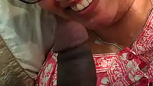 Gotta love a woman who smiles after taking a load on her face