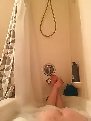 Taking a relaxing bath on my day off!