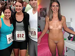 Before and after she ran the 8K